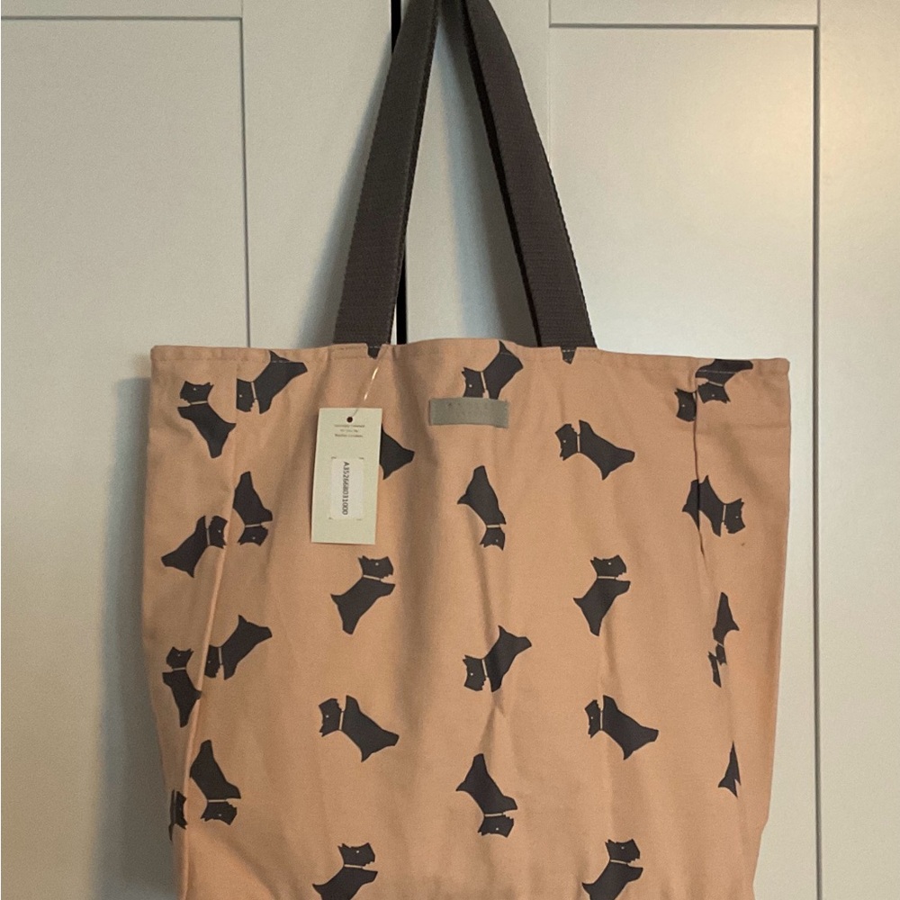 NWT Radley LONDON Scotty Print Tote Bag - Pink and Black